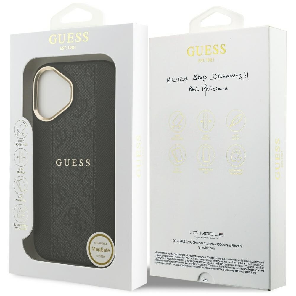 iPhone 17 Guess 4G Stripe MagSafe dėklas – juodas 7 iPhone 17 Guess 4G Stripe MagSafe dėklas – juodas 7