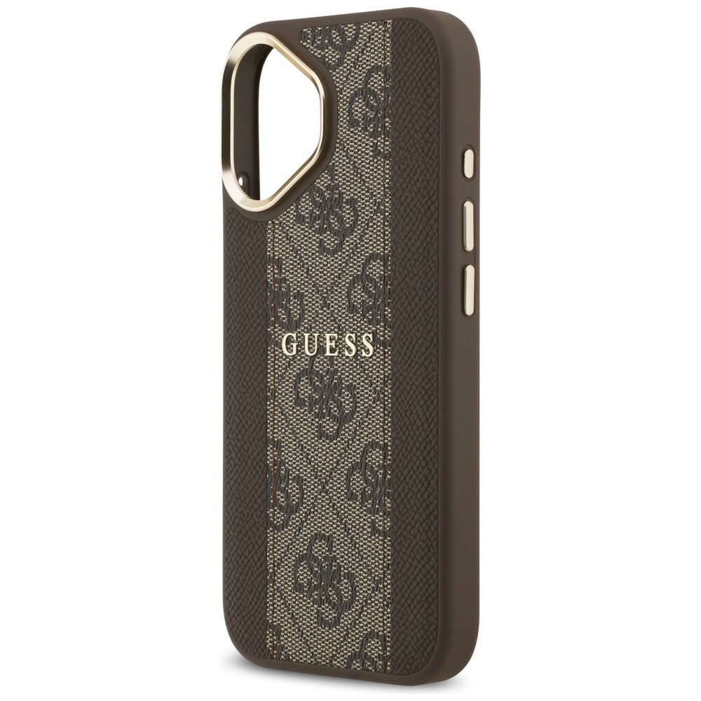 iPhone 17 Guess 4G Stripe MagSafe dėklas – rudas 5 iPhone 17 Guess 4G Stripe MagSafe dėklas – rudas 5