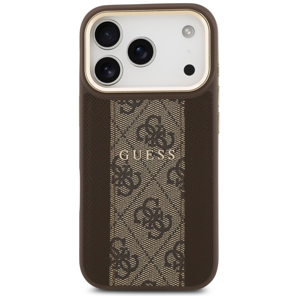 iPhone 17 Pro Guess 4G Stripe dėklas su MagSafe – rudas 2