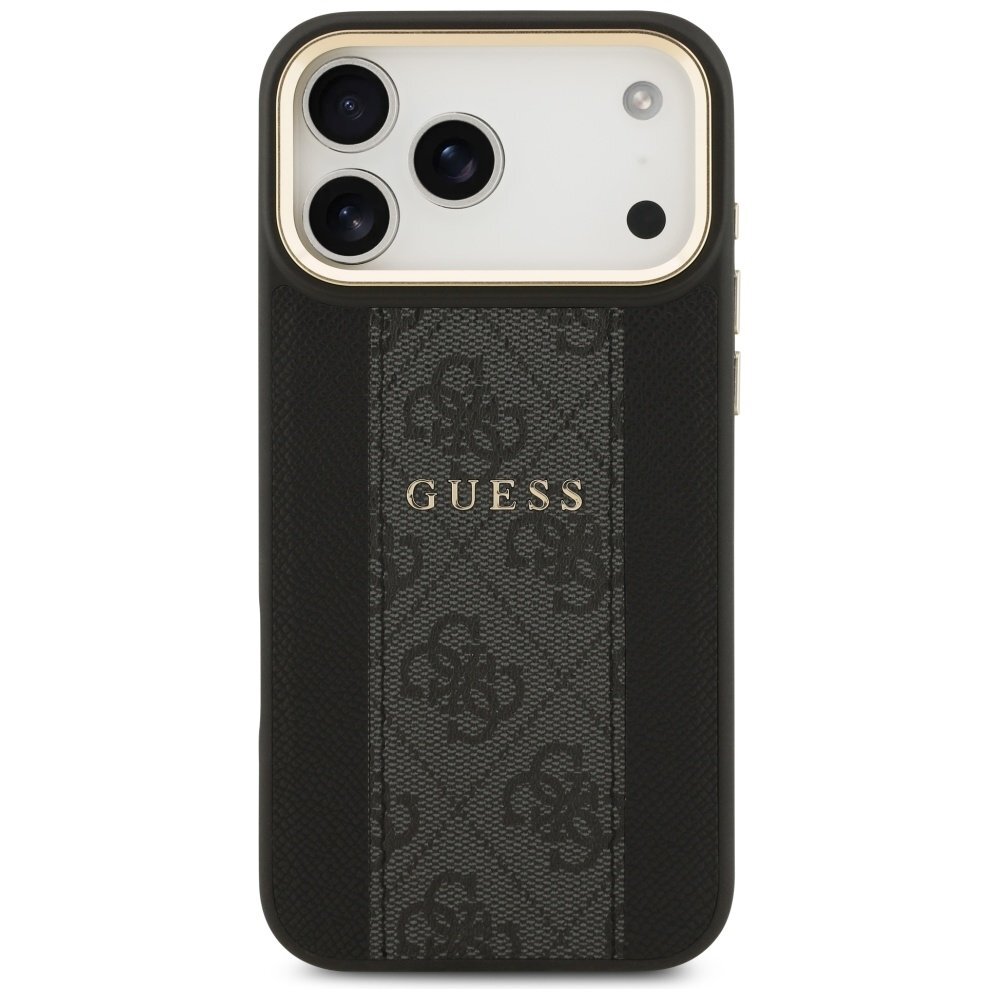 iPhone 17 Pro Max Guess 4G Stripe MagSafe dėklas – juodas 2