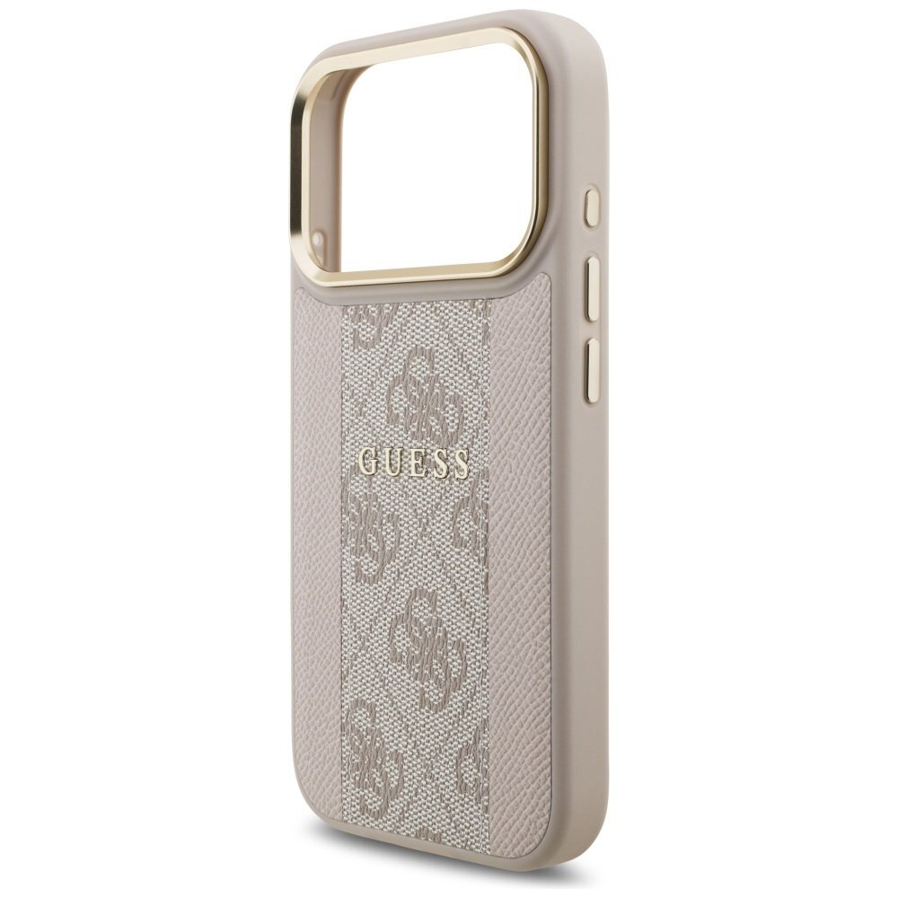iPhone 17 Pro Guess 4G Stripe MagSafe dėklas – rožinis 5