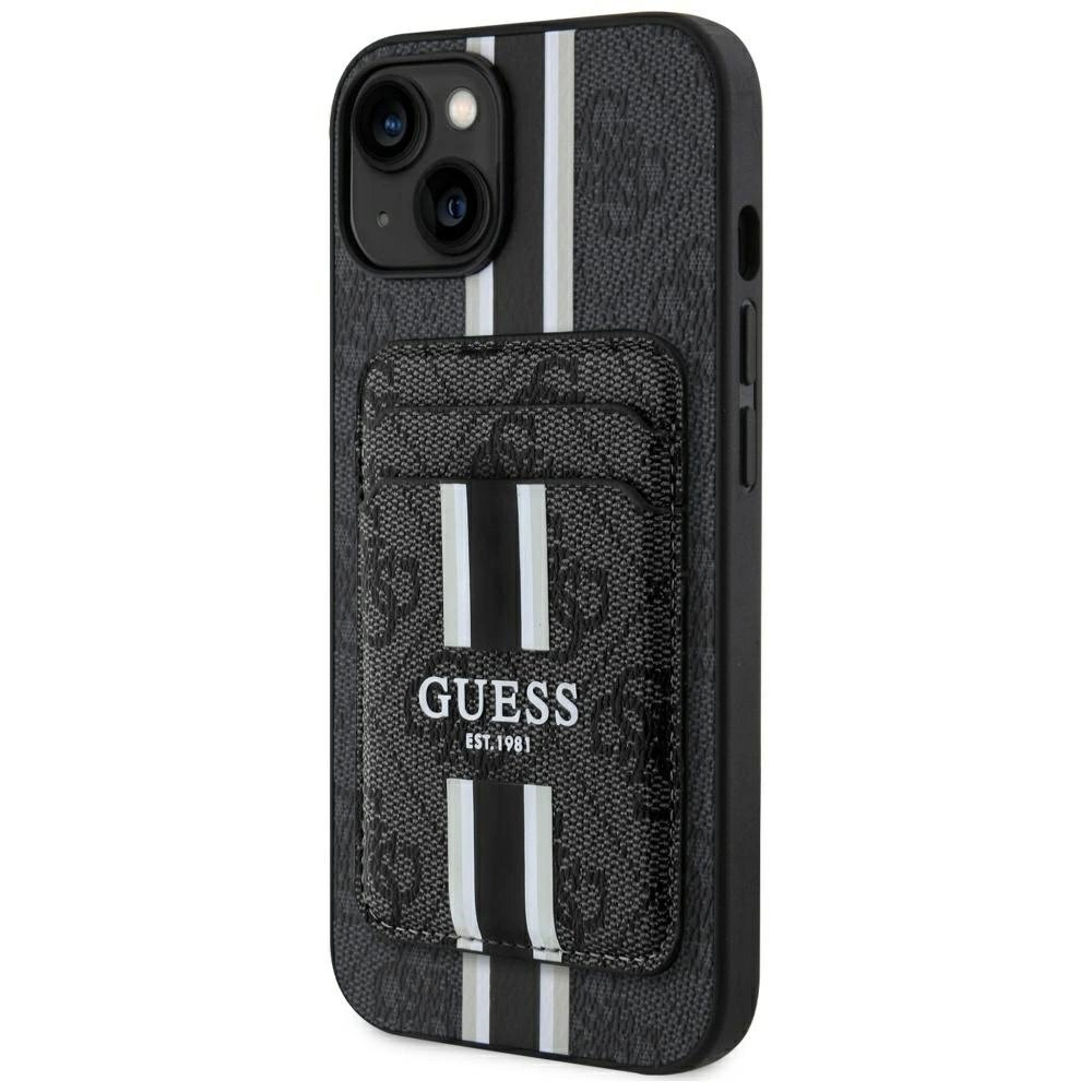 Guess 4G Stripes Dėklas with Magsafe Piniginės tipo skirtas iPhone 15 Juodas Guess 4G Stripes Dėklas with Magsafe Piniginės tipo skirtas iPhone 15 Juodas