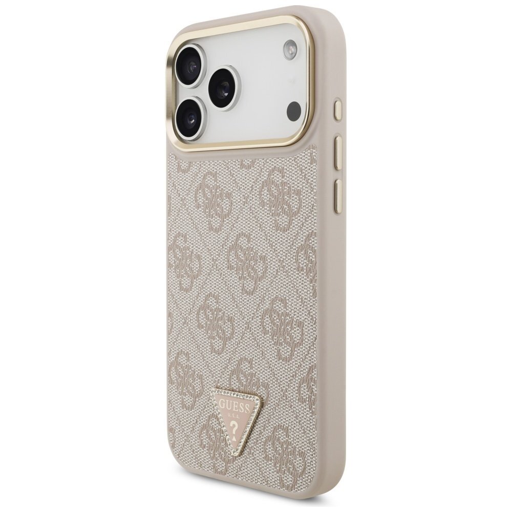 iPhone 17 Pro Max Guess 4G Triangle Logo & Big Strap Metal Buttons MagSafe dėklas – rožinis 1 iPhone 17 Pro Max Guess 4G Triangle Logo & Big Strap Metal Buttons MagSafe dėklas – rožinis 1