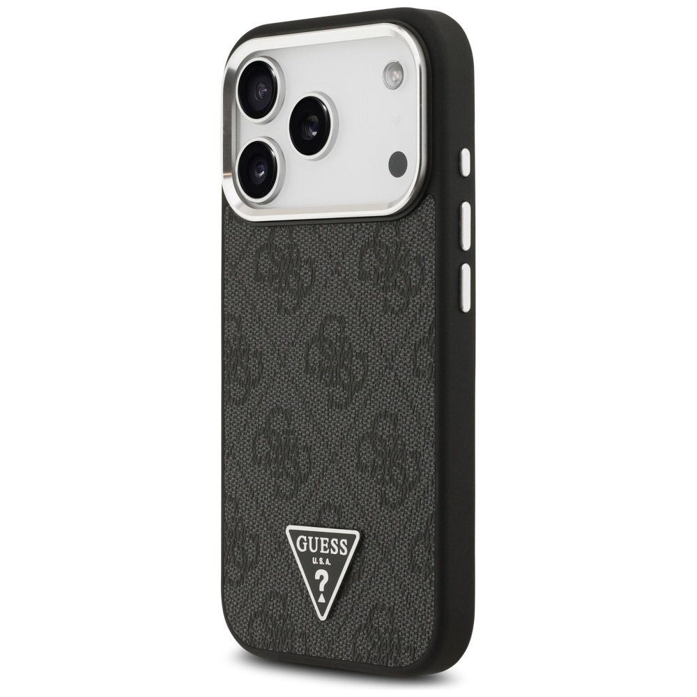 iPhone 17 Pro Guess 4G Triangle Logo MagSafe dėklas – juodas 1 iPhone 17 Pro Guess 4G Triangle Logo MagSafe dėklas – juodas 1