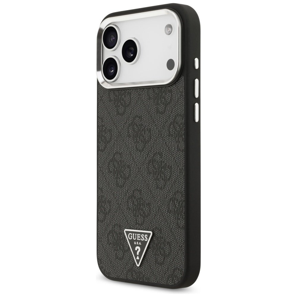 iPhone 17 Pro Max Guess 4G Triangle Logo MagSafe dėklas – juodas 1