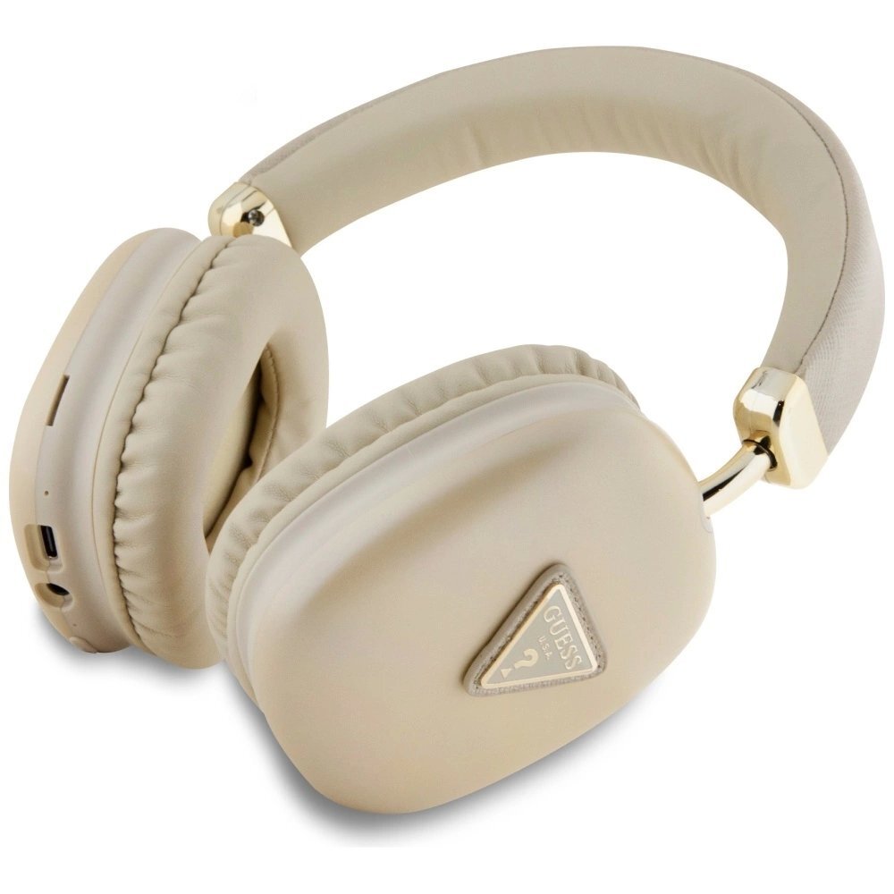 Belaidės ausinės Guess Bluetooth 5.3 Metallic Triangle Logo Over-Ear – auksinės 1