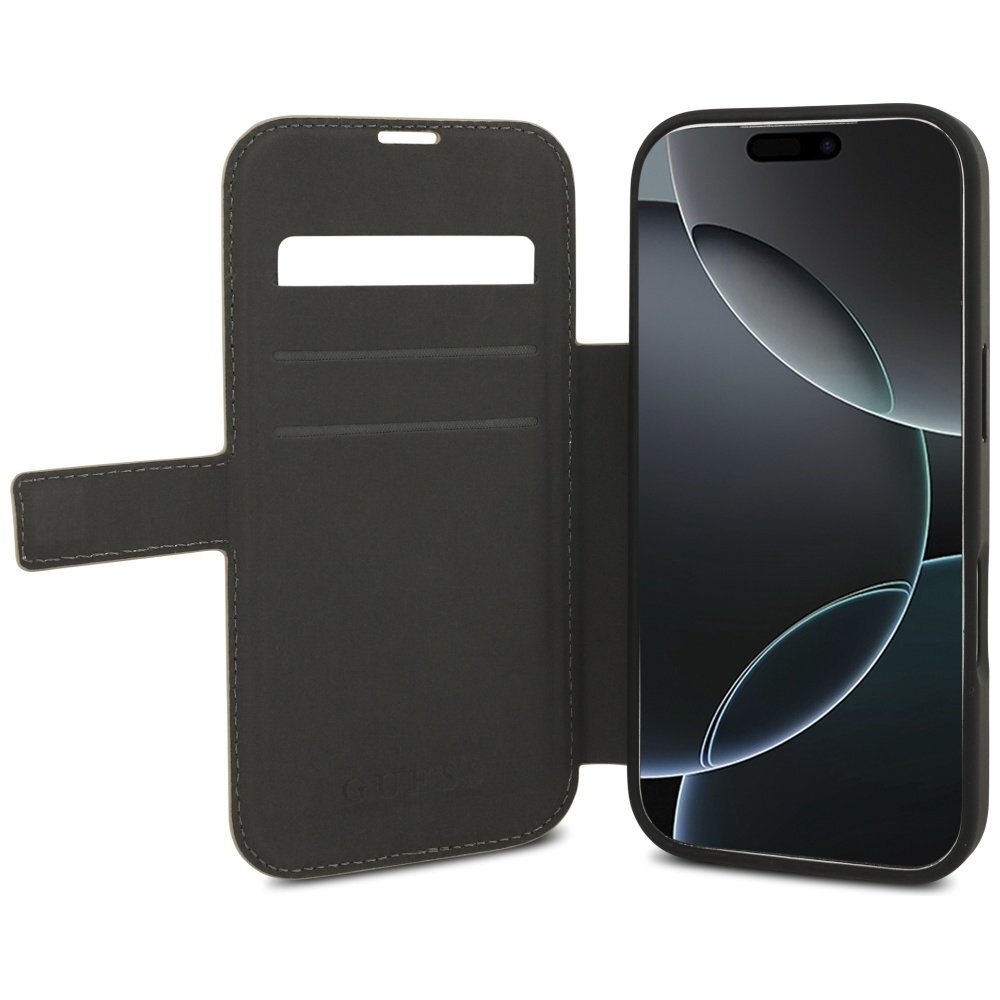 iPhone 17 Pro knygutės tipo dėklas Guess Book 4G su metaliniu logotipu – rožinis 5 iPhone 17 Pro knygutės tipo dėklas Guess Book 4G su metaliniu logotipu – rožinis 5