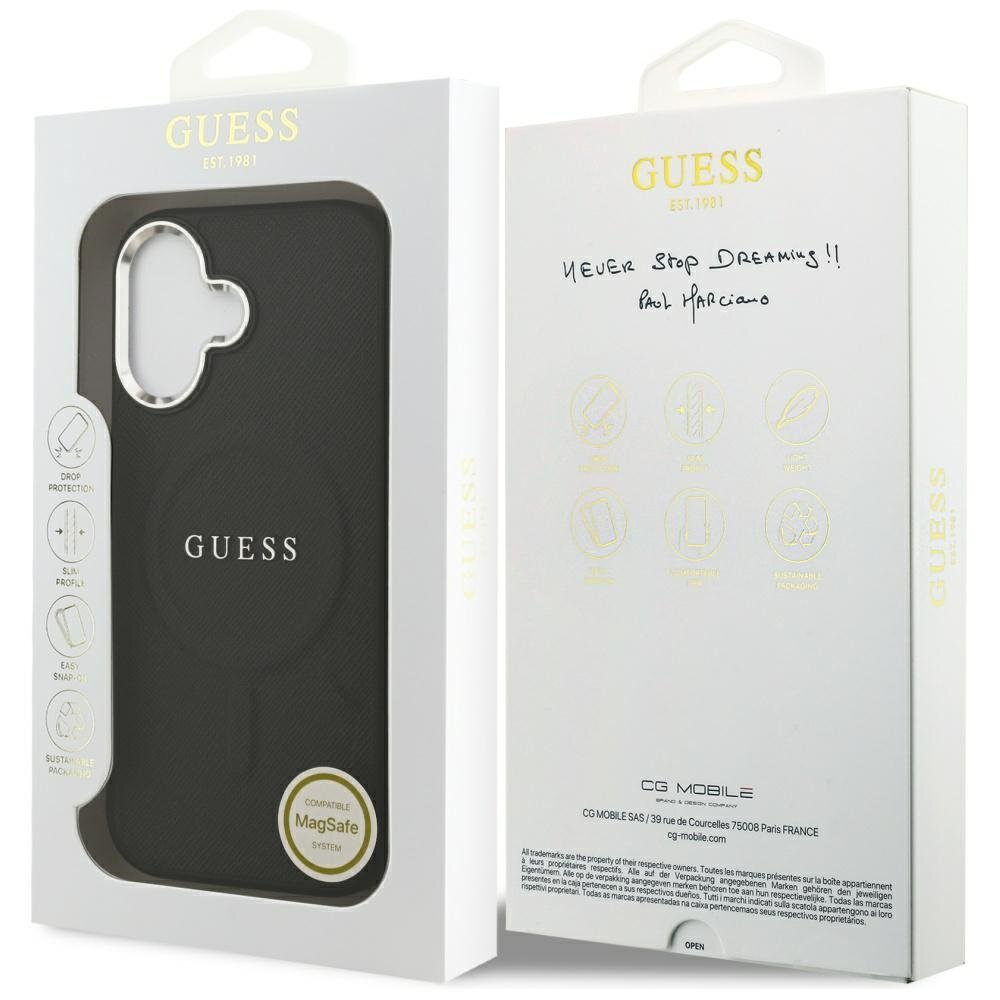 iPhone 17 Guess Classic Logo MagSafe dėklas – juodas 7 iPhone 17 Guess Classic Logo MagSafe dėklas – juodas 7