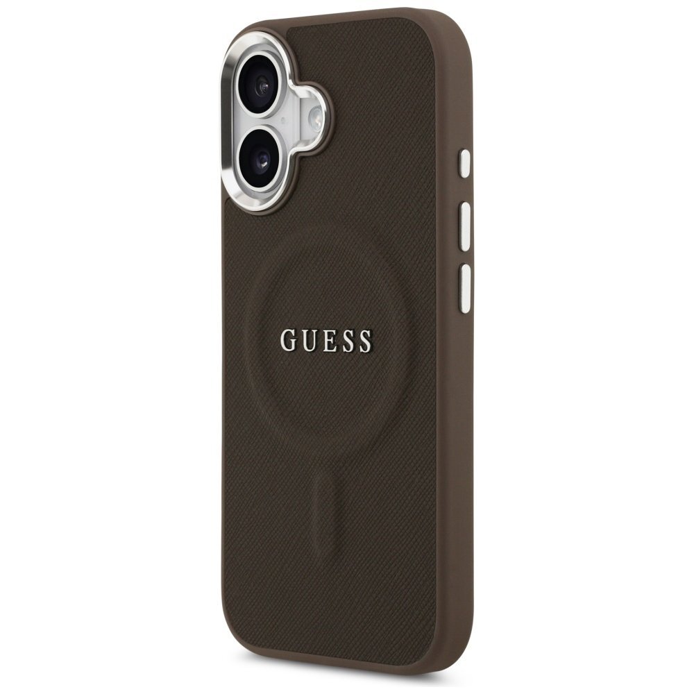 iPhone 17 Guess Classic Logo MagSafe dėklas – rudas 1 iPhone 17 Guess Classic Logo MagSafe dėklas – rudas 1