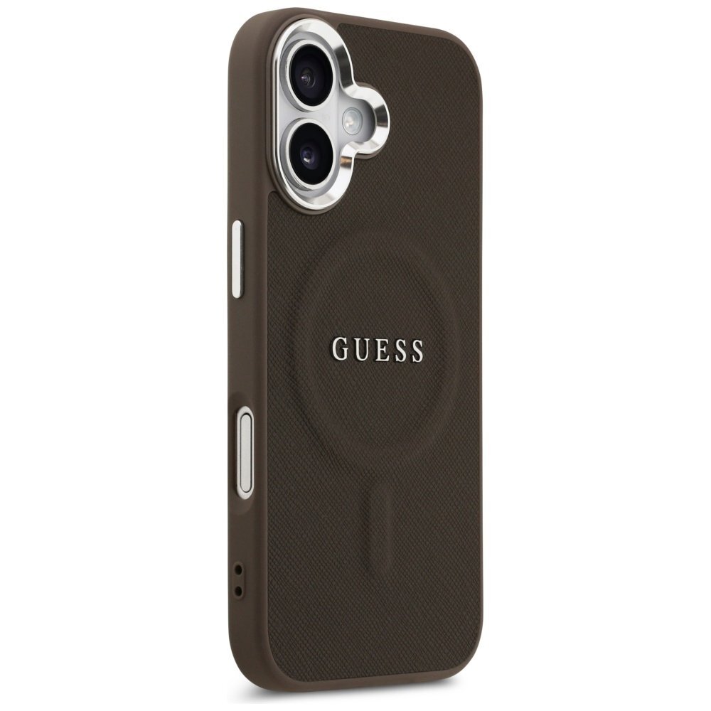 iPhone 17 Guess Classic Logo MagSafe dėklas – rudas 3 iPhone 17 Guess Classic Logo MagSafe dėklas – rudas 3