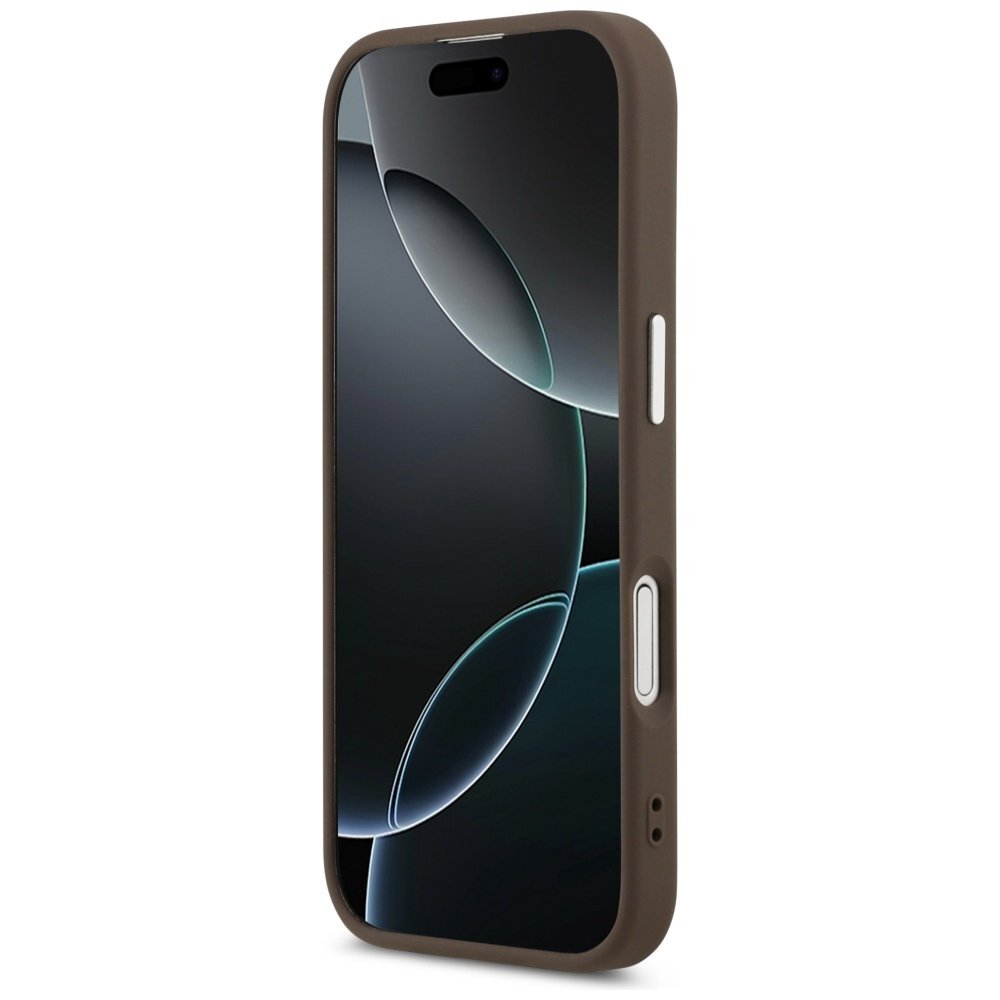 iPhone 17 Guess Classic Logo MagSafe dėklas – rudas 4 iPhone 17 Guess Classic Logo MagSafe dėklas – rudas 4