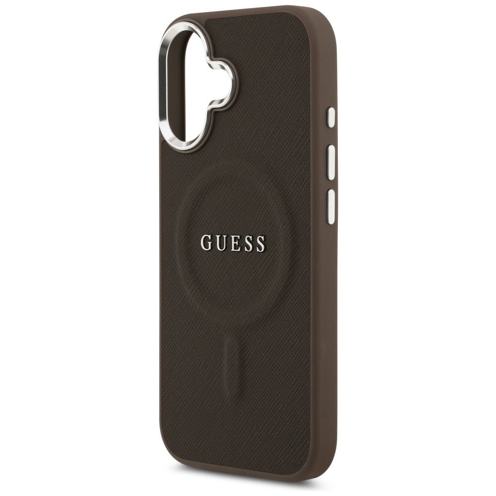 iPhone 17 Guess Classic Logo MagSafe dėklas – rudas 5 iPhone 17 Guess Classic Logo MagSafe dėklas – rudas 5