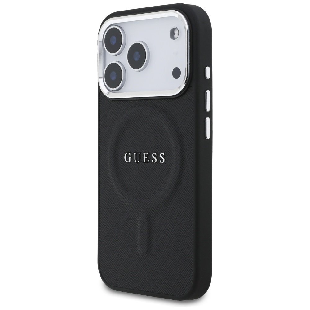 iPhone 17 Pro Guess Classic Logo MagSafe dėklas – juodas 1