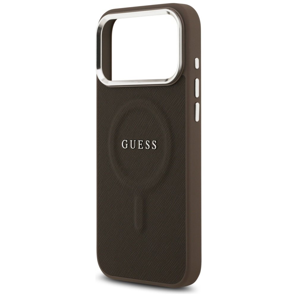 iPhone 17 Pro Guess Classic Logo MagSafe dėklas – rudas 5 iPhone 17 Pro Guess Classic Logo MagSafe dėklas – rudas 5