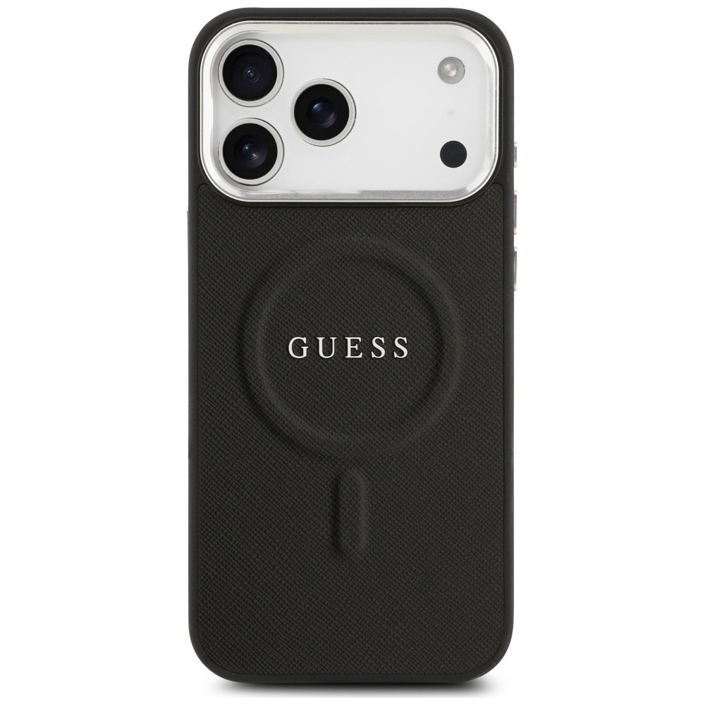 iPhone 17 Pro Max Guess Classic Logo MagSafe dėklas – juodas 2