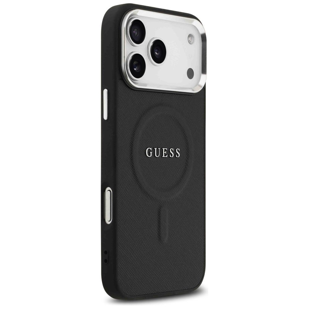 iPhone 17 Pro Max Guess Classic Logo MagSafe dėklas – juodas 3