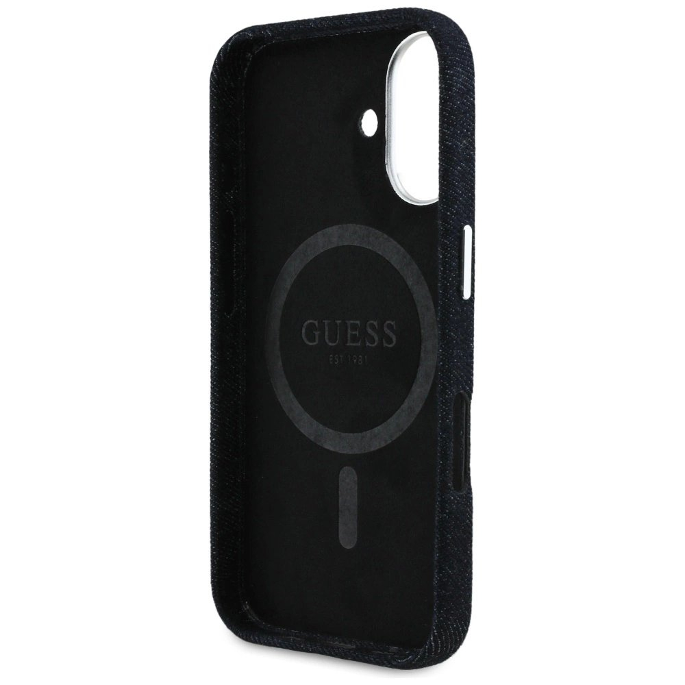iPhone 16 – Guess Denim Triangle Logo MagSafe dėklas - Juodas 6 iPhone 16 – Guess Denim Triangle Logo MagSafe dėklas - Juodas 6
