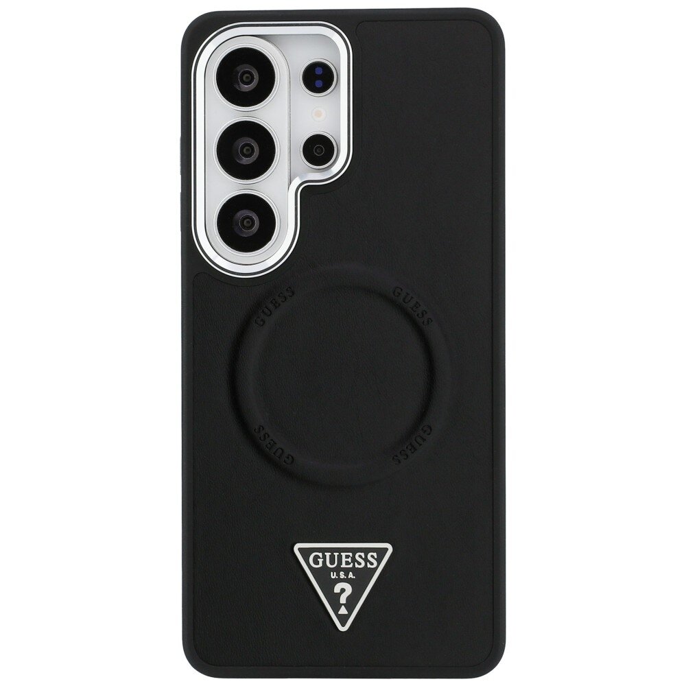 Samsung Galaxy S26 Ultra Guess Embossed Ring Triangle Logo MagSafe dėklas – juodas 2