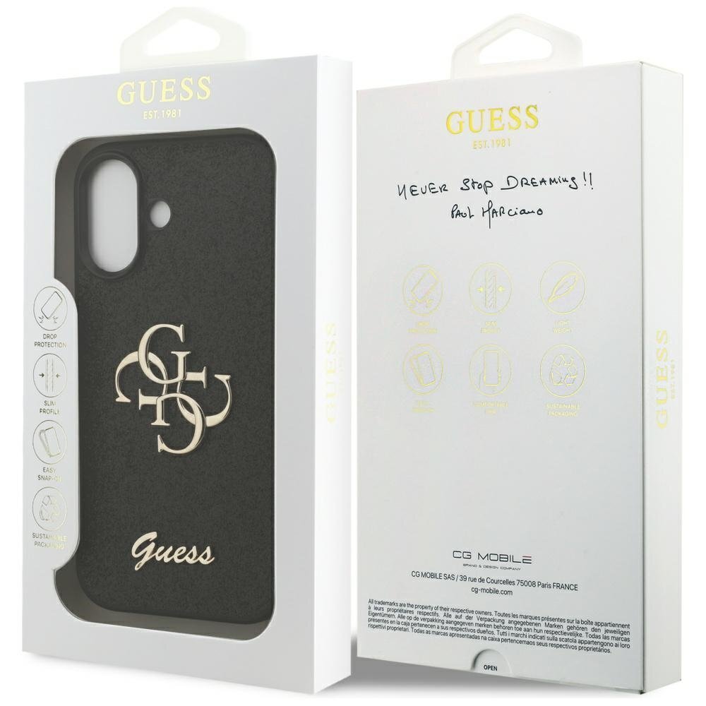 iPhone 17 dėklas Guess Fixed Glitter Big 4G – juodas 7 iPhone 17 dėklas Guess Fixed Glitter Big 4G – juodas 7