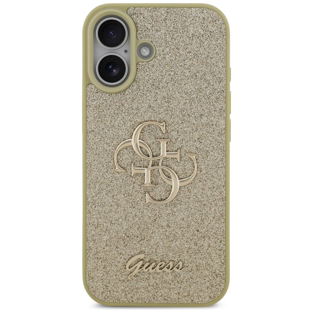 iPhone 17 dėklas Guess Fixed Glitter Big 4G – auksinis 2