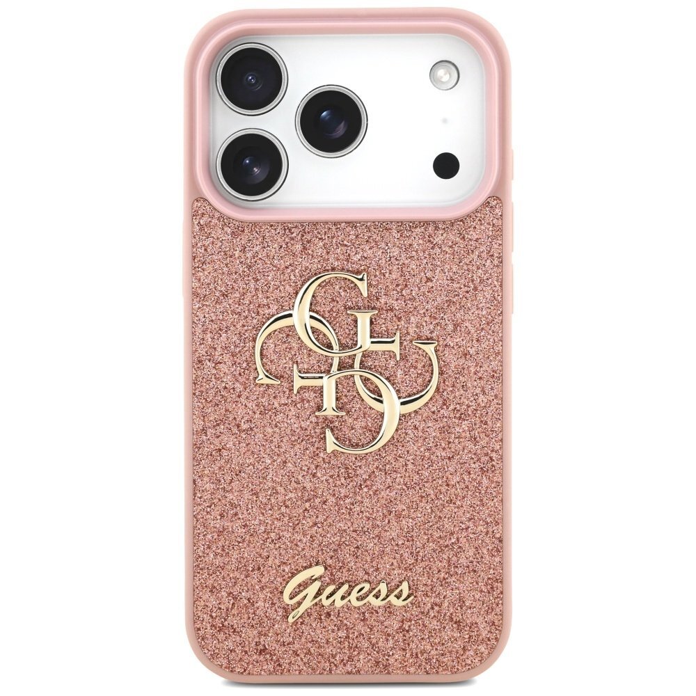 iPhone 17 Pro dėklas Guess Fixed Glitter Big 4G – rožinis 2 iPhone 17 Pro dėklas Guess Fixed Glitter Big 4G – rožinis 2