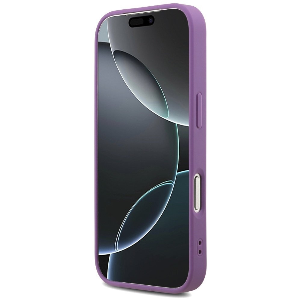 iPhone 17 Pro dėklas Guess Fixed Glitter Big 4G – violetinis 4