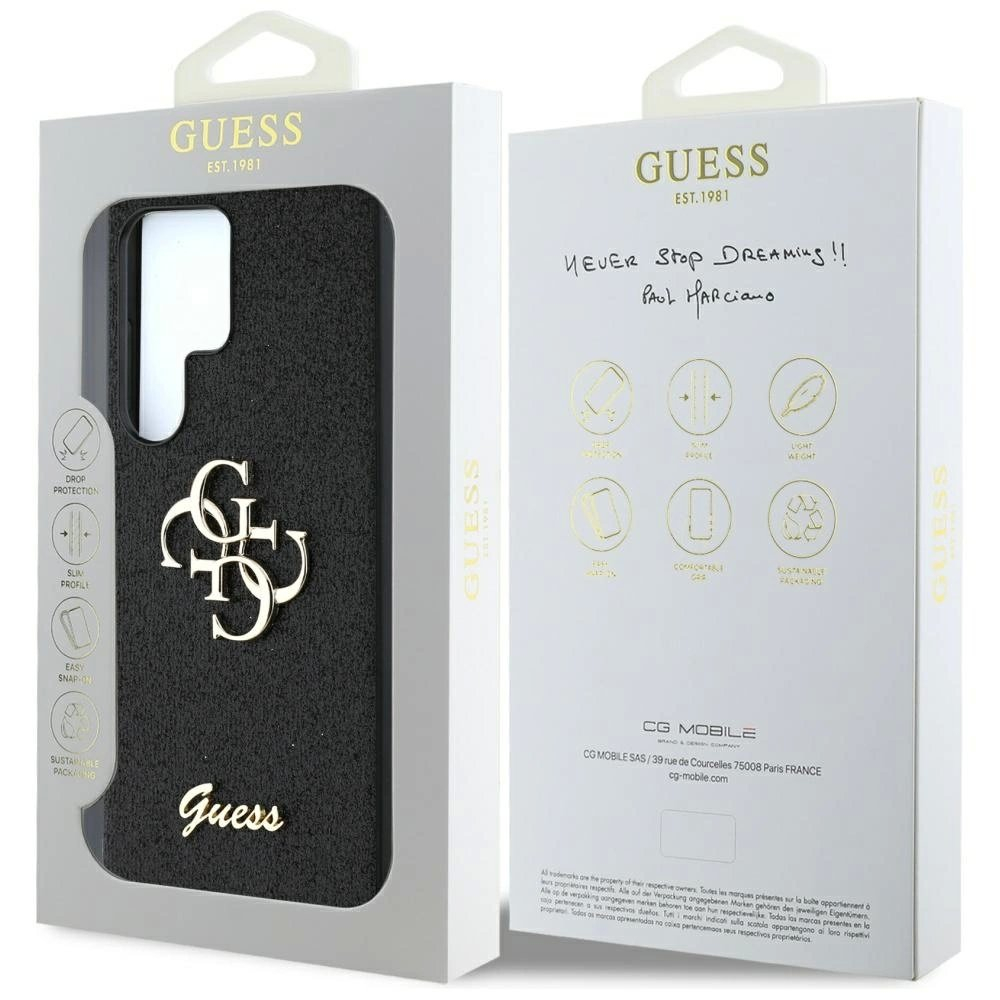 Guess Fixed Glitter Big 4G Metal Logo Dėklas Samsung Galaxy S25 Ultra Juodas 7 Guess Fixed Glitter Big 4G Metal Logo Dėklas Samsung Galaxy S25 Ultra Juodas 7