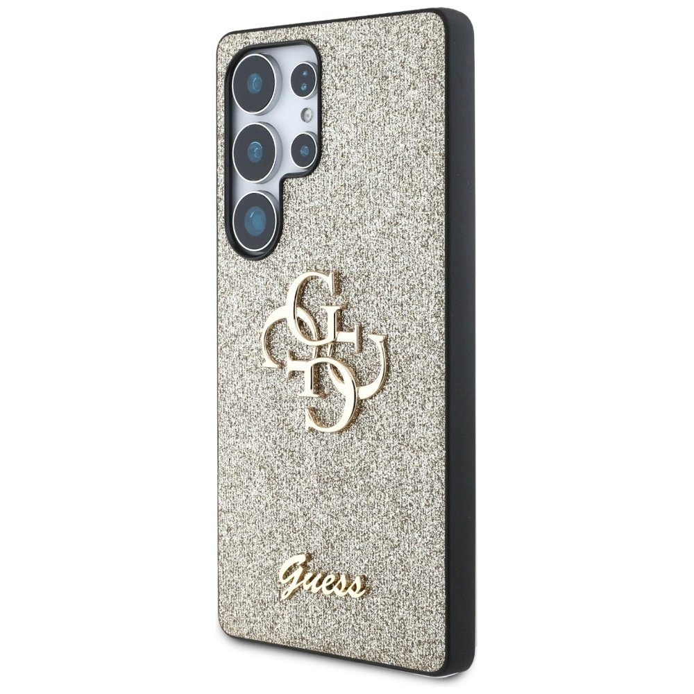 Guess Fixed Glitter Big 4G Metal Logo Dėklas Samsung Galaxy S25 Ultra gold 1 Guess Fixed Glitter Big 4G Metal Logo Dėklas Samsung Galaxy S25 Ultra gold 1