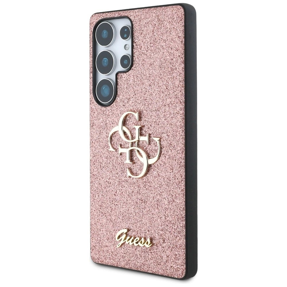 Guess Fixed Glitter Big 4G Metal Logo Dėklas Samsung Galaxy S25 Ultra Rožinis 1 Guess Fixed Glitter Big 4G Metal Logo Dėklas Samsung Galaxy S25 Ultra Rožinis 1