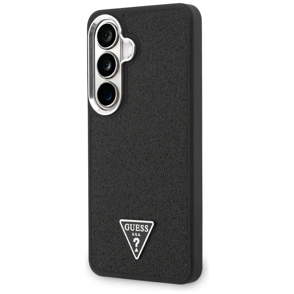 Samsung Galaxy S26+ Guess Fixed Glitter Triangle MagSafe dėklas – juodas 1 Samsung Galaxy S26+ Guess Fixed Glitter Triangle MagSafe dėklas – juodas 1
