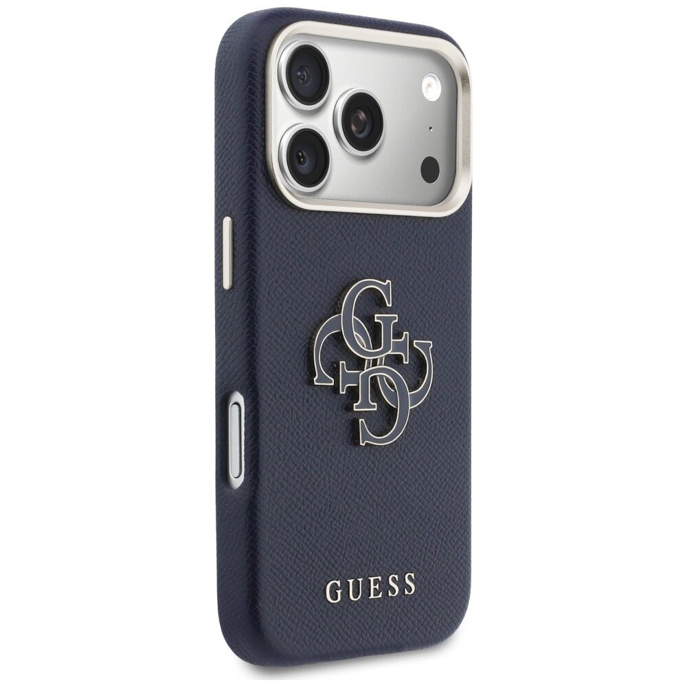 iPhone 17 Pro Max Guess FW Resin Logo dėklas – mėlynas 3