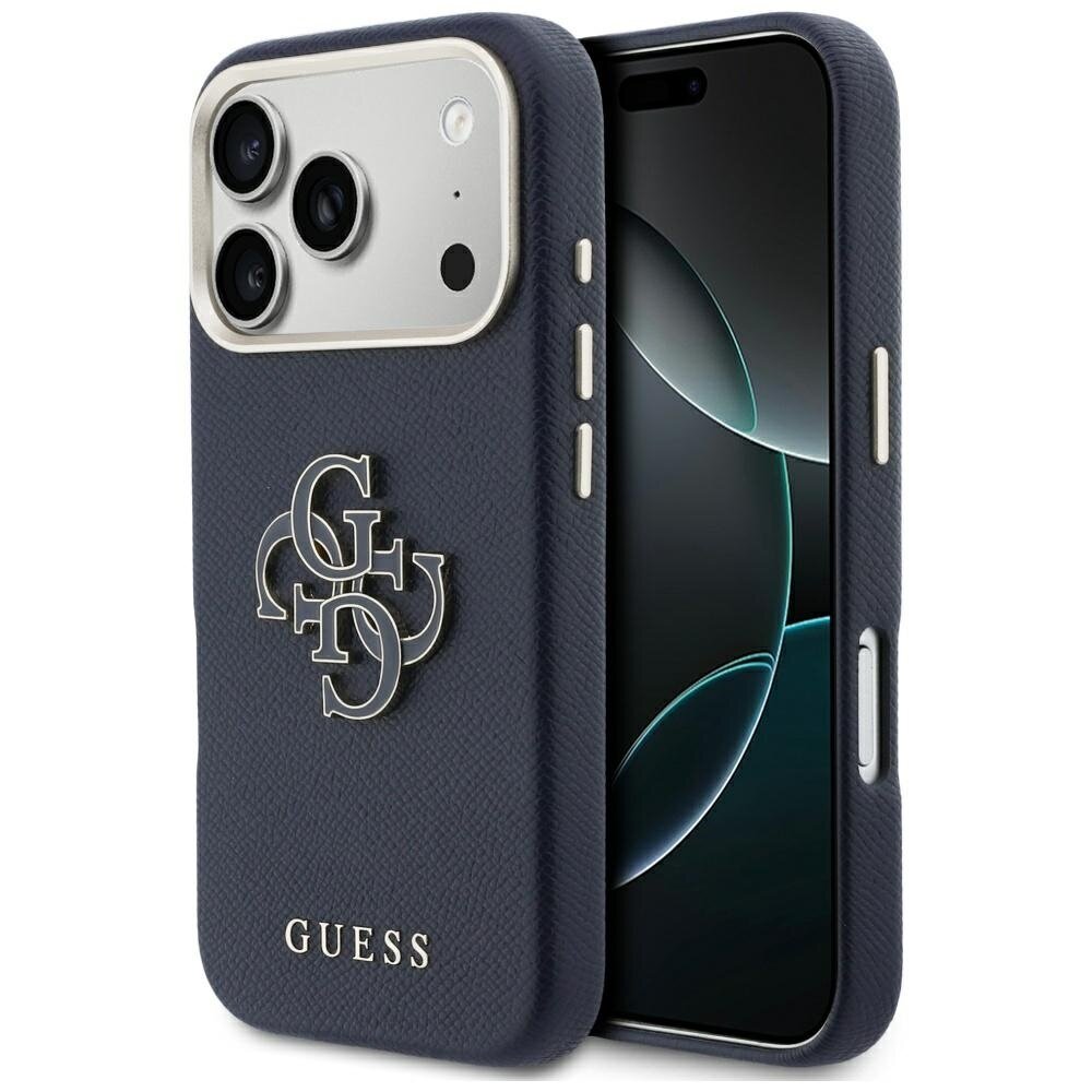 iPhone 17 Pro Max Guess FW Resin Logo dėklas – mėlynas iPhone 17 Pro Max Guess FW Resin Logo dėklas – mėlynas