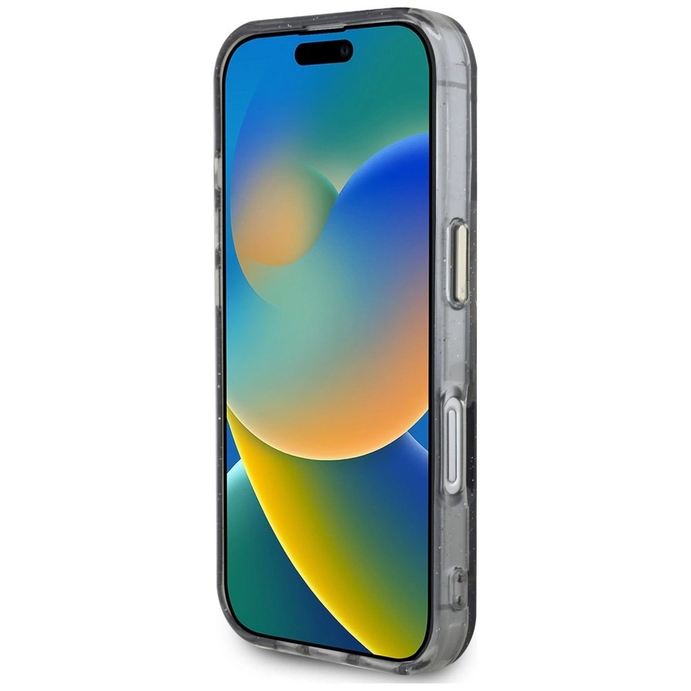 Guess Glitter Flowers Triangle Buttons MagSafe Dėklas skirtas iPhone 16 Juodas 4 Guess Glitter Flowers Triangle Buttons MagSafe Dėklas skirtas iPhone 16 Juodas 4