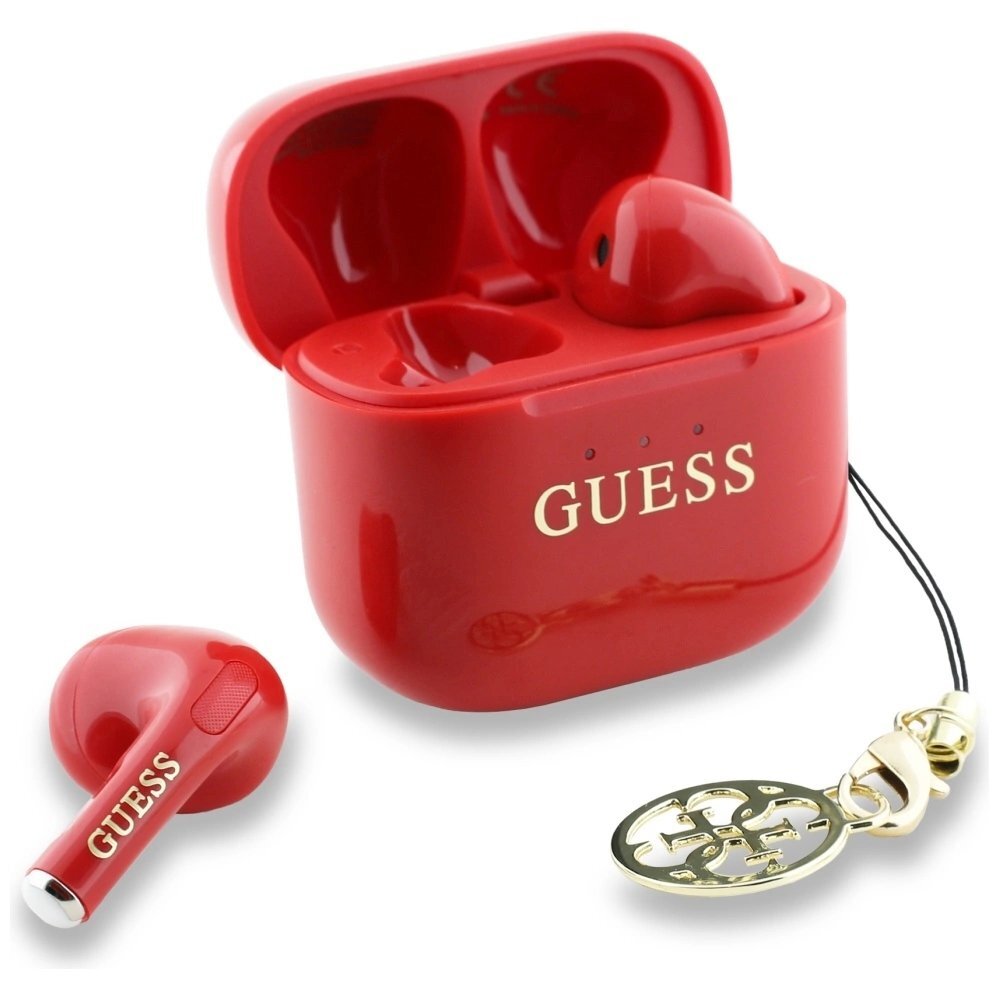Belaidės ausinės Guess Glossy Effect Printed Classic Logo & Charm TWS – raudonos 1 Belaidės ausinės Guess Glossy Effect Printed Classic Logo & Charm TWS – raudonos 1