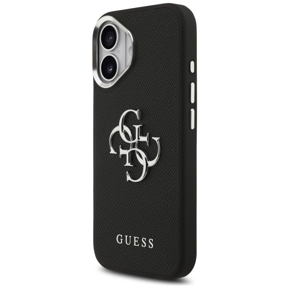 iPhone 17 Guess Grained Big 4G Classic Logo dėklas – juodas 1 iPhone 17 Guess Grained Big 4G Classic Logo dėklas – juodas 1