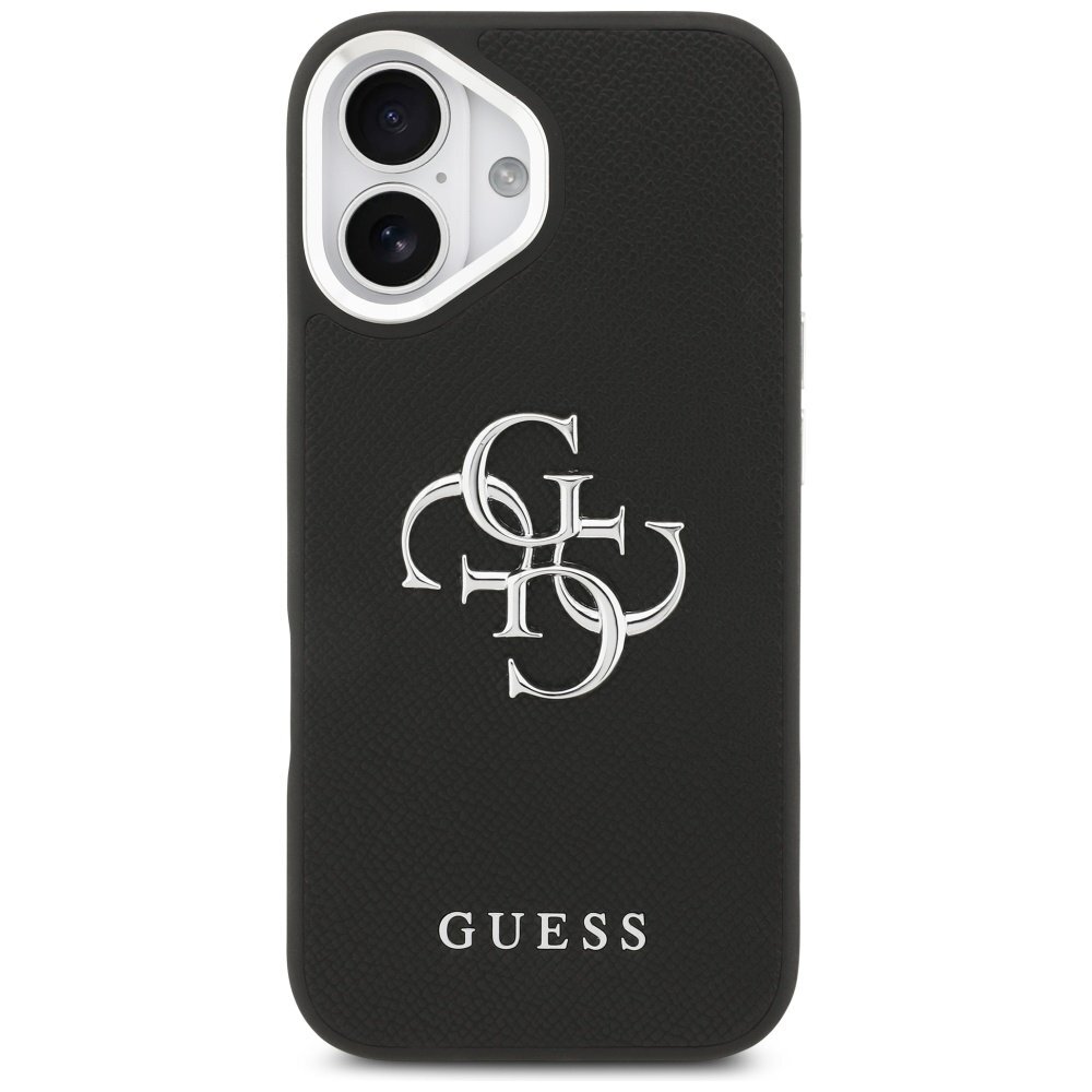 iPhone 17 Guess Grained Big 4G Classic Logo dėklas – juodas 2