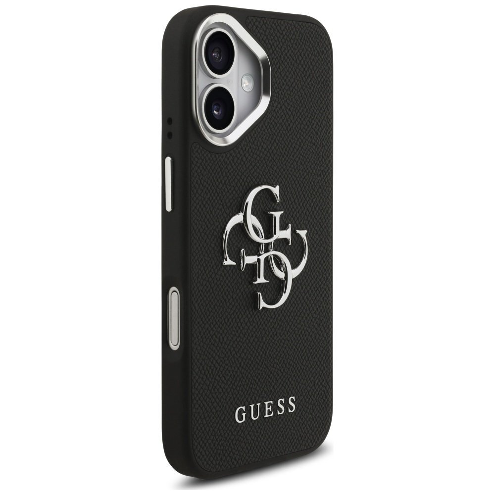 iPhone 17 Guess Grained Big 4G Classic Logo dėklas – juodas 3 iPhone 17 Guess Grained Big 4G Classic Logo dėklas – juodas 3