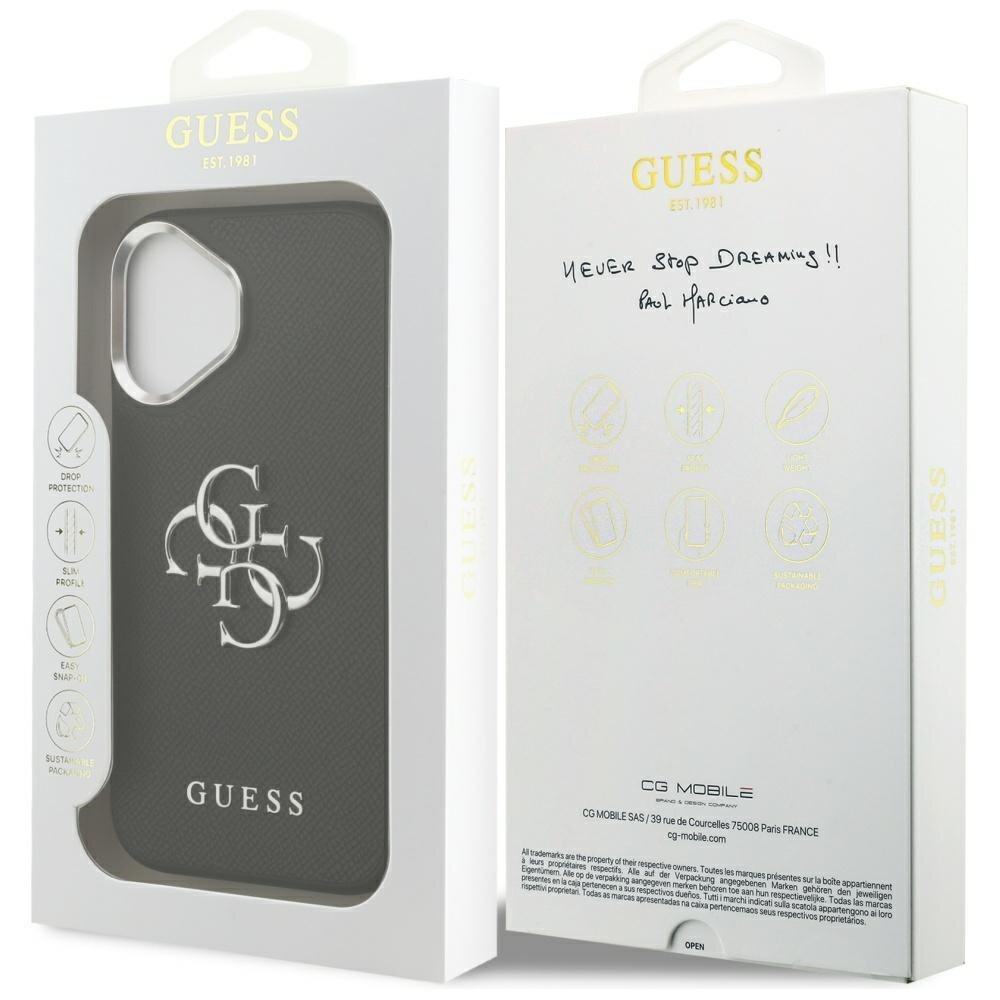 iPhone 17 Guess Grained Big 4G Classic Logo dėklas – juodas 7 iPhone 17 Guess Grained Big 4G Classic Logo dėklas – juodas 7