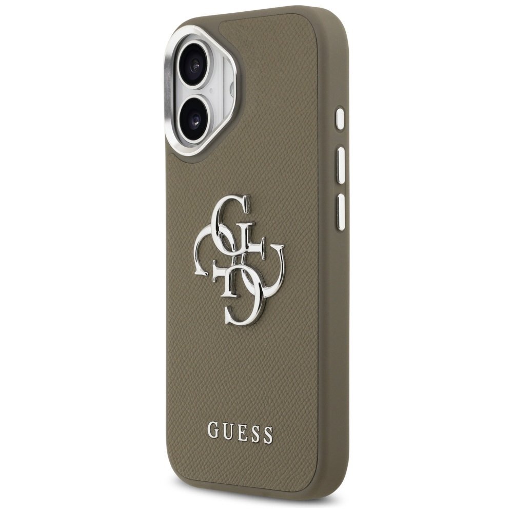 iPhone 17 Guess Grained Big 4G Classic Logo dėklas – rudas 1 iPhone 17 Guess Grained Big 4G Classic Logo dėklas – rudas 1