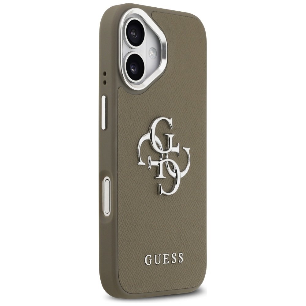 iPhone 17 Guess Grained Big 4G Classic Logo dėklas – rudas 3