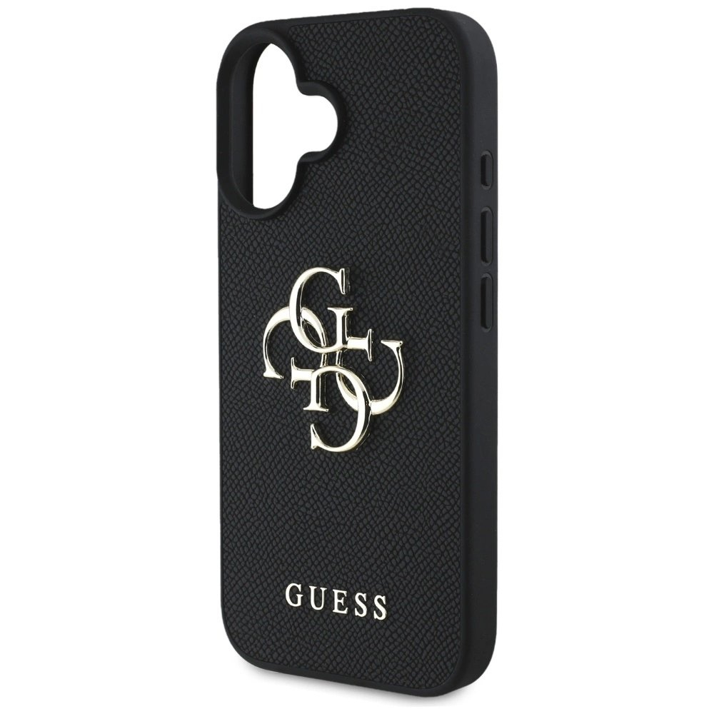 Guess Grained Big 4G Logo Small Classic Logo Dėklas skirtas iPhone 16 - Juodas 5 Guess Grained Big 4G Logo Small Classic Logo Dėklas skirtas iPhone 16 - Juodas 5