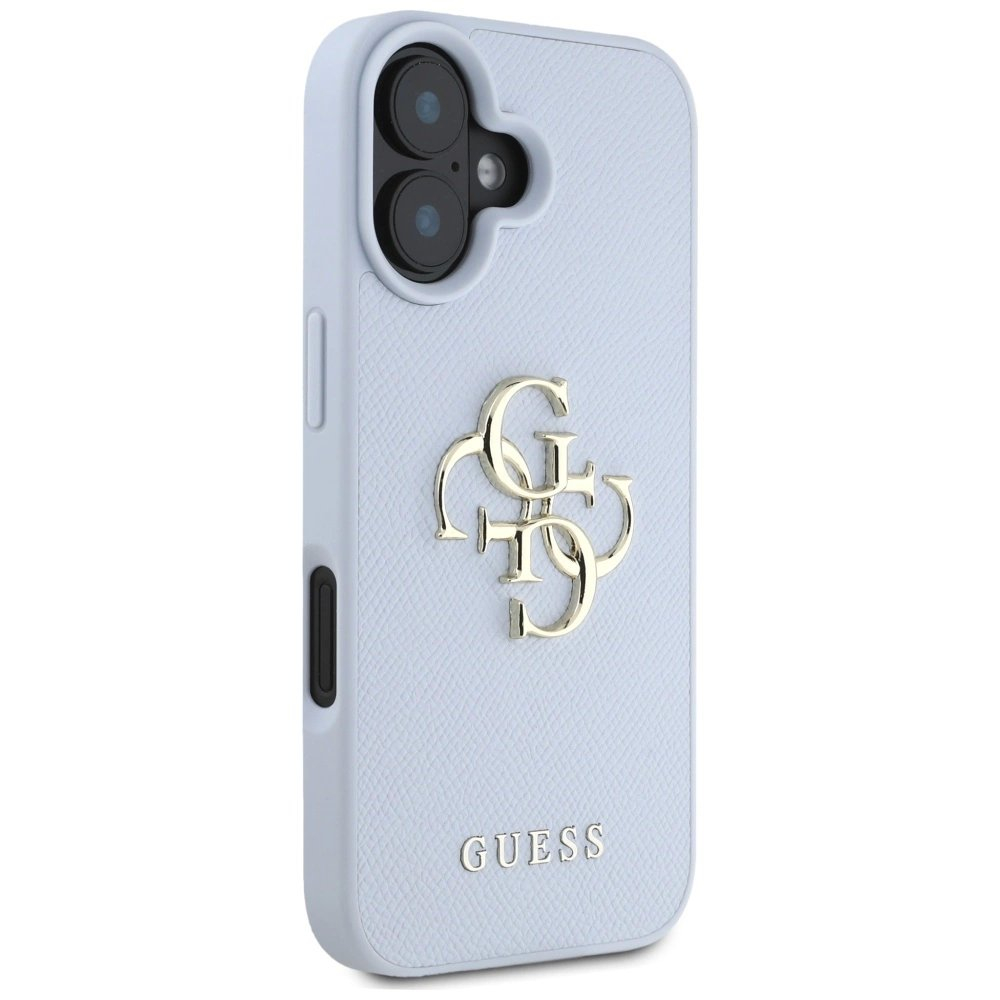 Guess Grained Big 4G Logo Small Classic Logo Dėklas skirtas iPhone 16 - Mėlynas 3 Guess Grained Big 4G Logo Small Classic Logo Dėklas skirtas iPhone 16 - Mėlynas 3