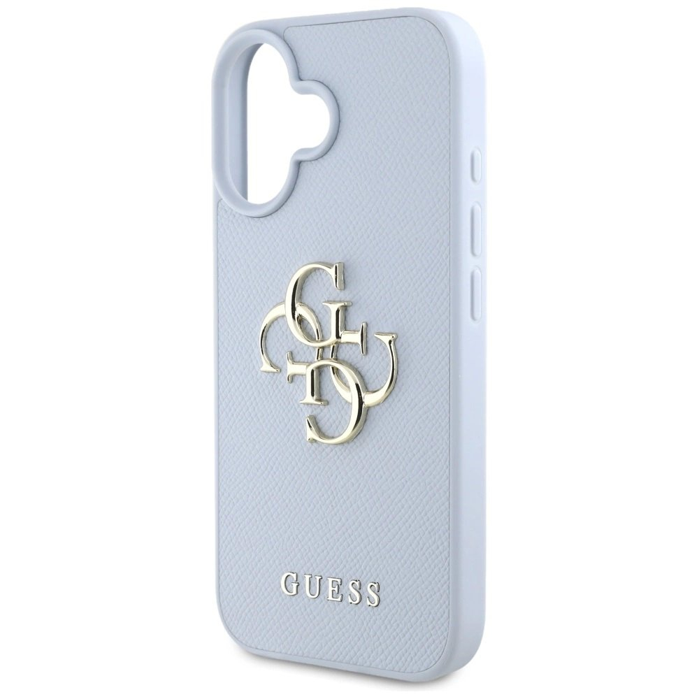 Guess Grained Big 4G Logo Small Classic Logo Dėklas skirtas iPhone 16 - Mėlynas 5 Guess Grained Big 4G Logo Small Classic Logo Dėklas skirtas iPhone 16 - Mėlynas 5