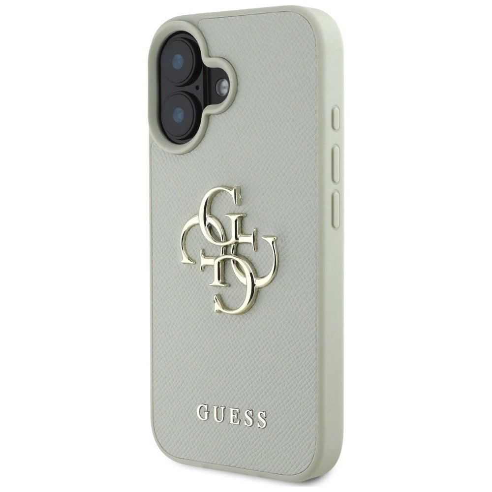 Guess Grained Big 4G Logo Small Classic Logo Dėklas skirtas iPhone 16 - Žalias 1