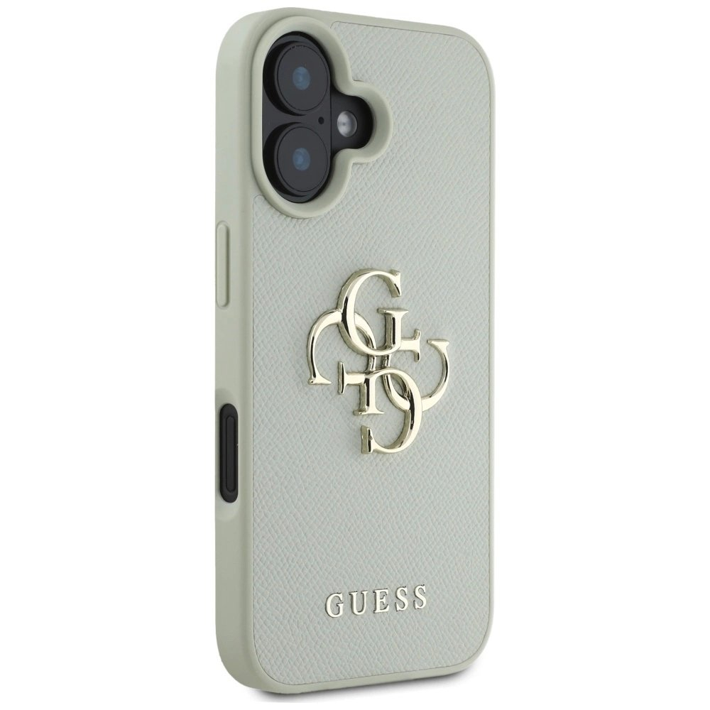 Guess Grained Big 4G Logo Small Classic Logo Dėklas skirtas iPhone 16 - Žalias 3