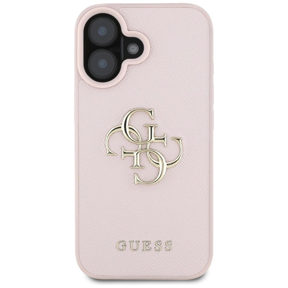 Guess Grained Big 4G Logo Small Classic Logo Dėklas skirtas iPhone 16 - Rožinis 2 Guess Grained Big 4G Logo Small Classic Logo Dėklas skirtas iPhone 16 - Rožinis 2