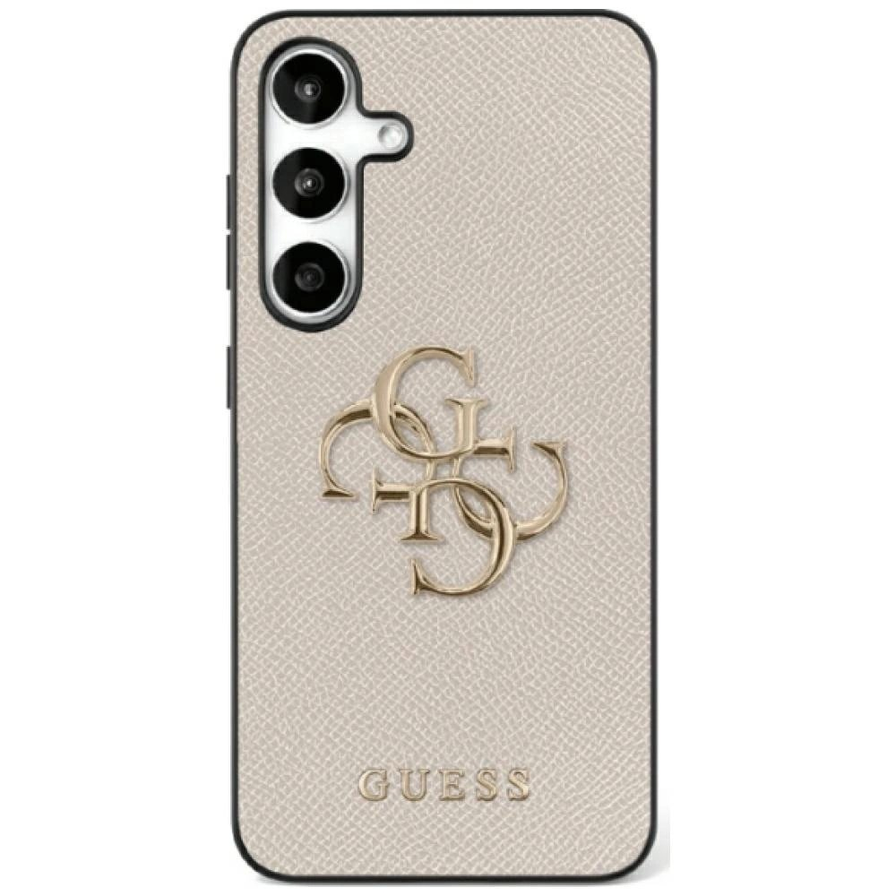 Guess Grained Big 4G Logo Small Classic Logo Dėklas Samsung Galaxy S25 beige Guess Grained Big 4G Logo Small Classic Logo Dėklas Samsung Galaxy S25 beige