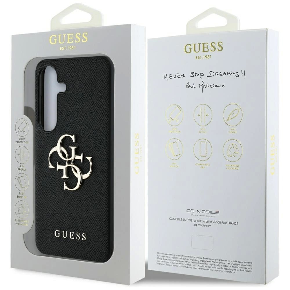 Guess Grained Big 4G Logo Small Classic Logo Dėklas Samsung Galaxy S25 Juodas 7 Guess Grained Big 4G Logo Small Classic Logo Dėklas Samsung Galaxy S25 Juodas 7