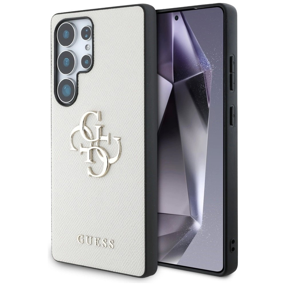 Guess Grained Big 4G Logo Small Classic Logo Dėklas Samsung Galaxy S25 Ultra beige Guess Grained Big 4G Logo Small Classic Logo Dėklas Samsung Galaxy S25 Ultra beige