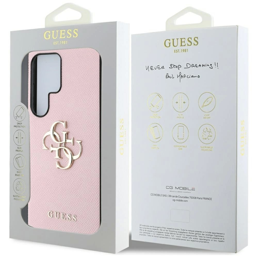 Guess Grained Big 4G Logo Small Classic Logo Dėklas Samsung Galaxy S25 Ultra Rožinis 7 Guess Grained Big 4G Logo Small Classic Logo Dėklas Samsung Galaxy S25 Ultra Rožinis 7